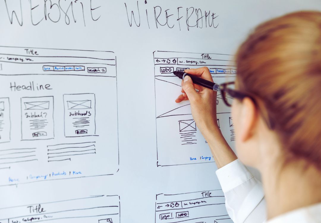 Webdesign - Erstellung eines Wireframes für eine Website