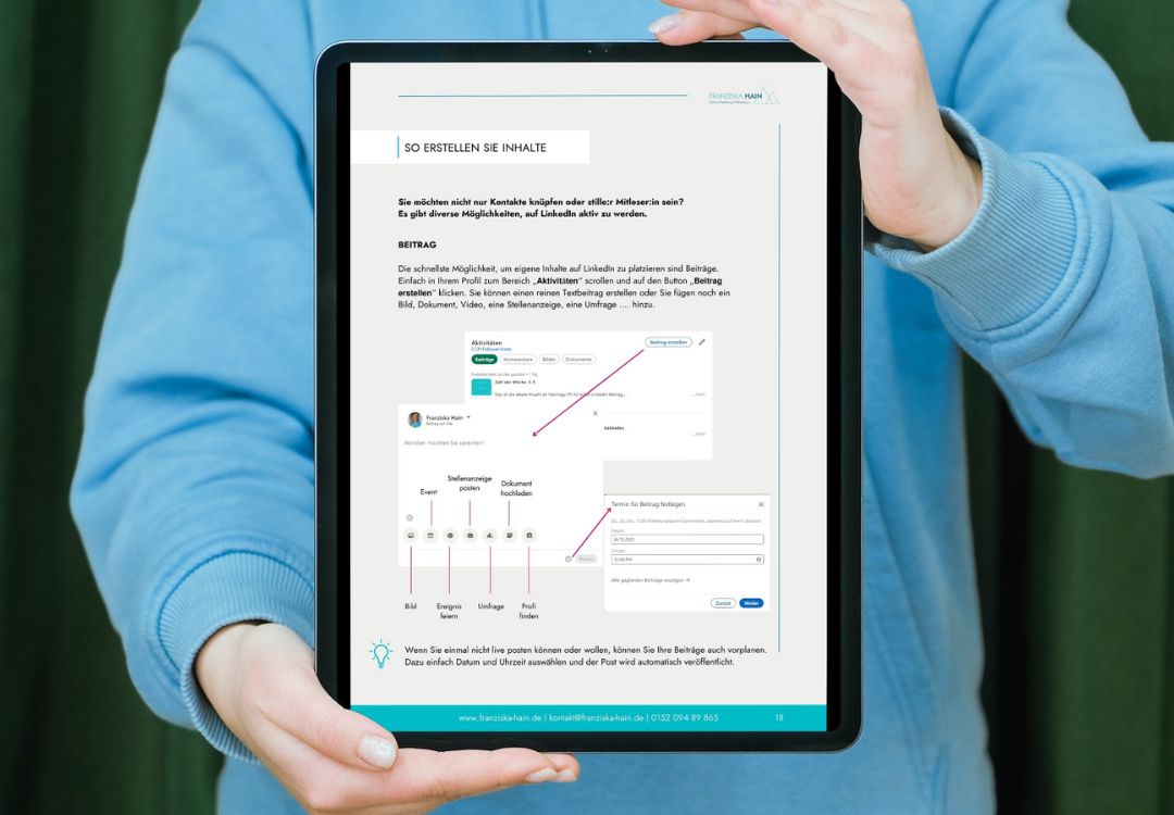 Blick in den Praxisleitfaden LinkedIn