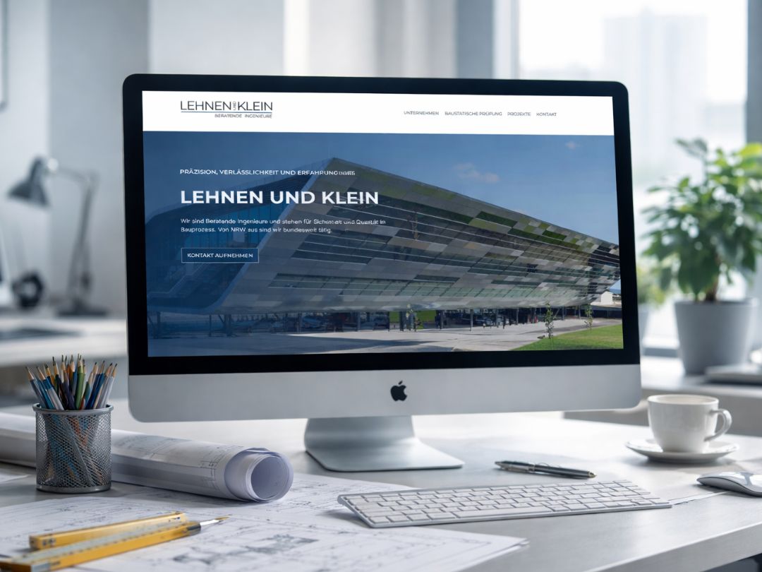 Referenzprojekt Lehnen und Klein Ansicht der Startseite von Lehnen und Klein - Referenzprojekt von Franziska Hain