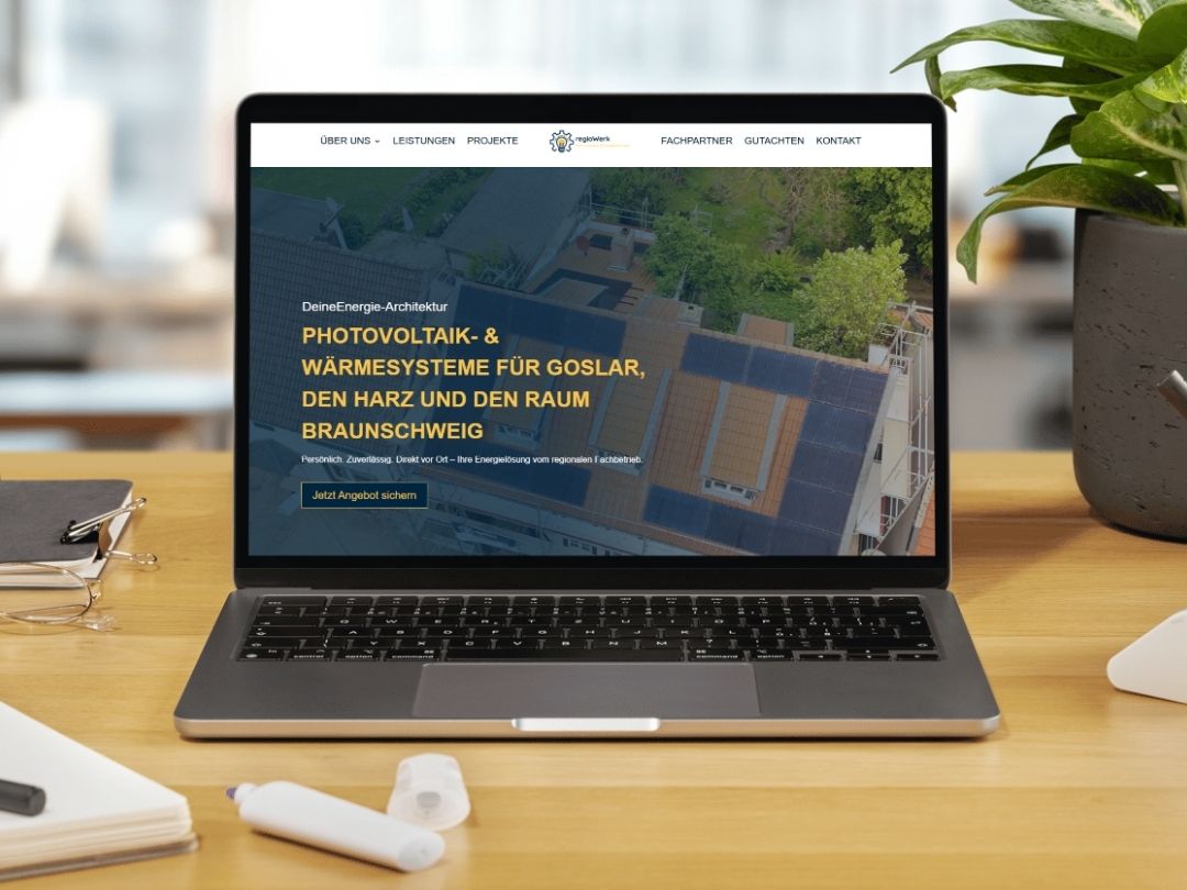 Website-Relaunch regiowerk Goslar Screenshot der Startseite von regiowerk Goslar nach dem Relaunch